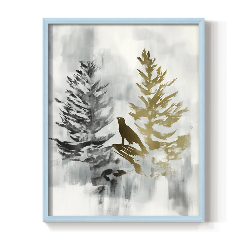Reproduction encadrée - bois massif, H 11 po x l 9 po, Bleu