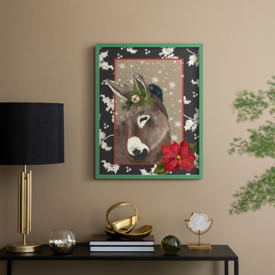 «County Christmas Farm III», reproduction encadrée - bois massif