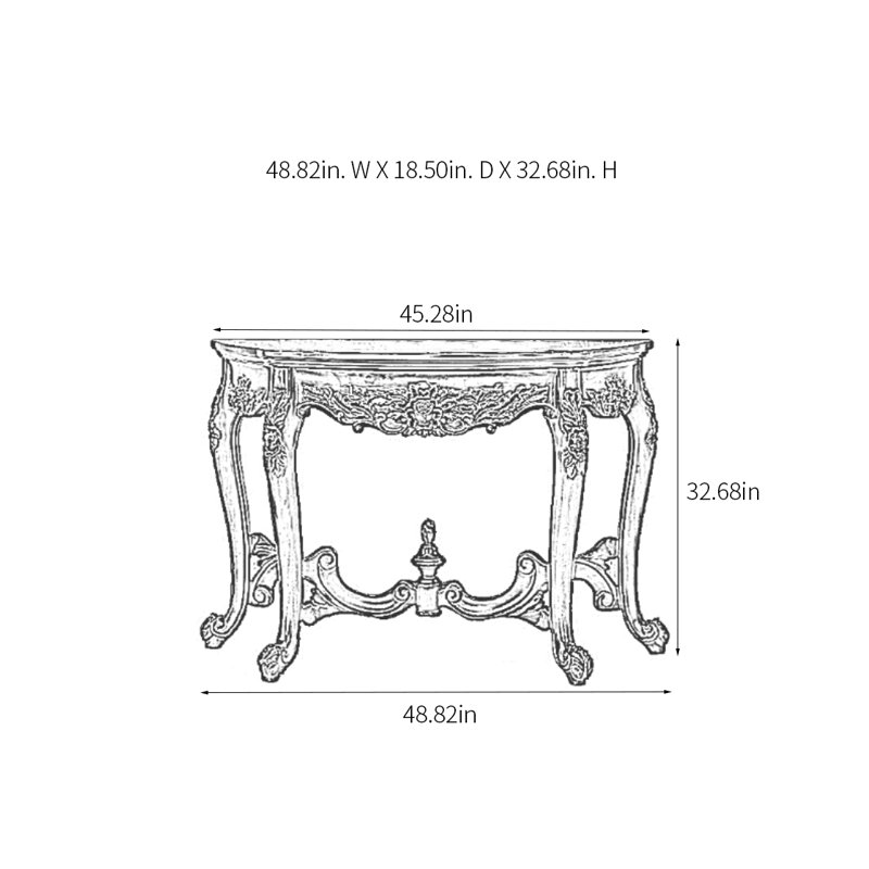 Console Retro Elegant, H 32,68 po x l 48,82 po x P 18,5 po