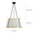 6-light Dimmable Drum Chandelier With White Cotton Shades