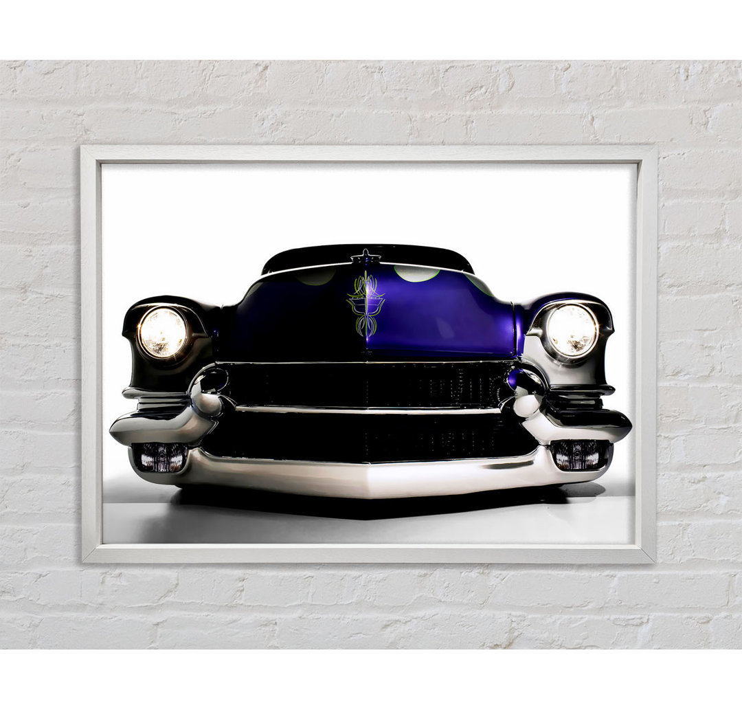 American Muscle Car Purple - Einzelner Bilderrahmen Kunstdrucke auf Leinwand