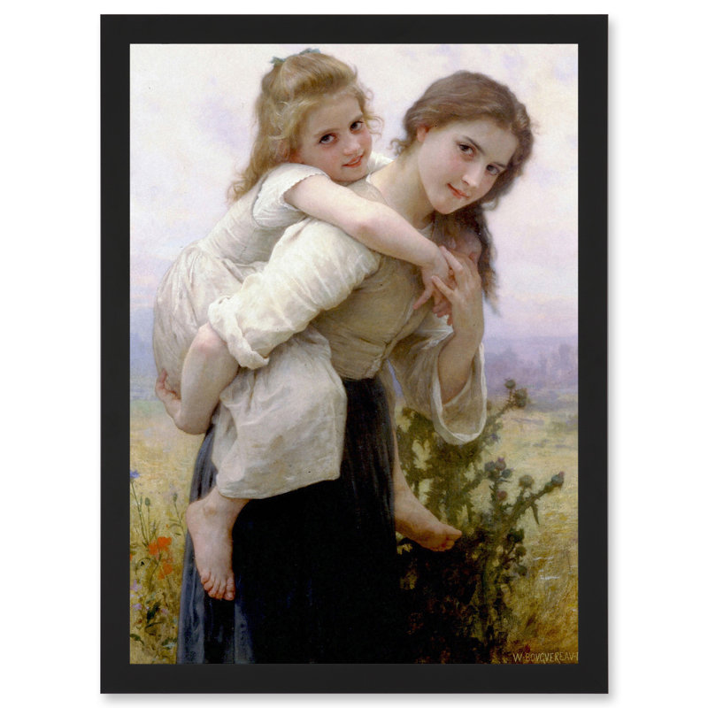 Pleasant Burden by William-Adolphe Bouguereau - Single Picture Frame Print, 32.3cm H x 23.4cm W x 1.5cm D