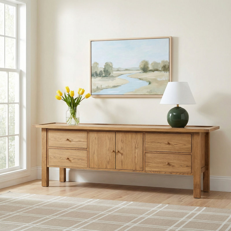 Edgerton Media Console-Natural Light Oak