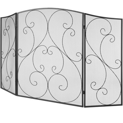 Namari 3 Panel Iron Fireplace Screen