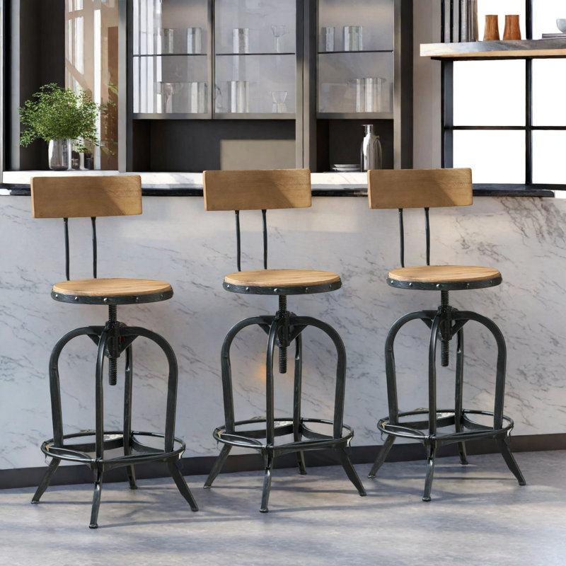 Junno Barstool With Fir Wood