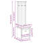 Hallway Cabinet With Hooks BODO 50X40x157 Cm-1649788463