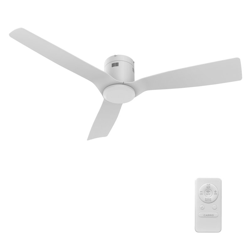  Ventilateur de plafond encastré à moteur à courant continu de 52 po avec télécommande, sans lumière