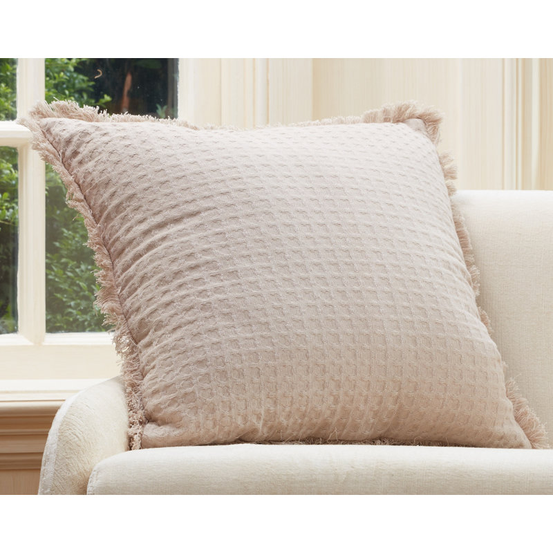 Oreiller carré 100% coton Agra, Taupe