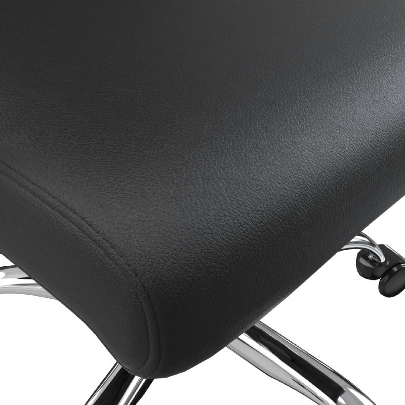 Fauteuil de bureau en cuir Kenil, Noir