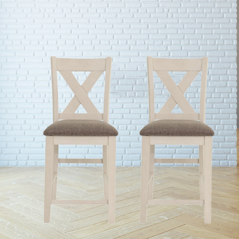 Tabouret de comptoir 24 po Radislav, Blanc