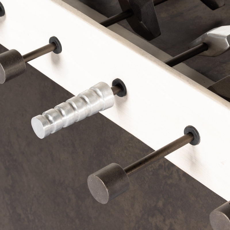 Wesson 56" Wood Foosball Table, Aged Aluminum/Polished Aluminum