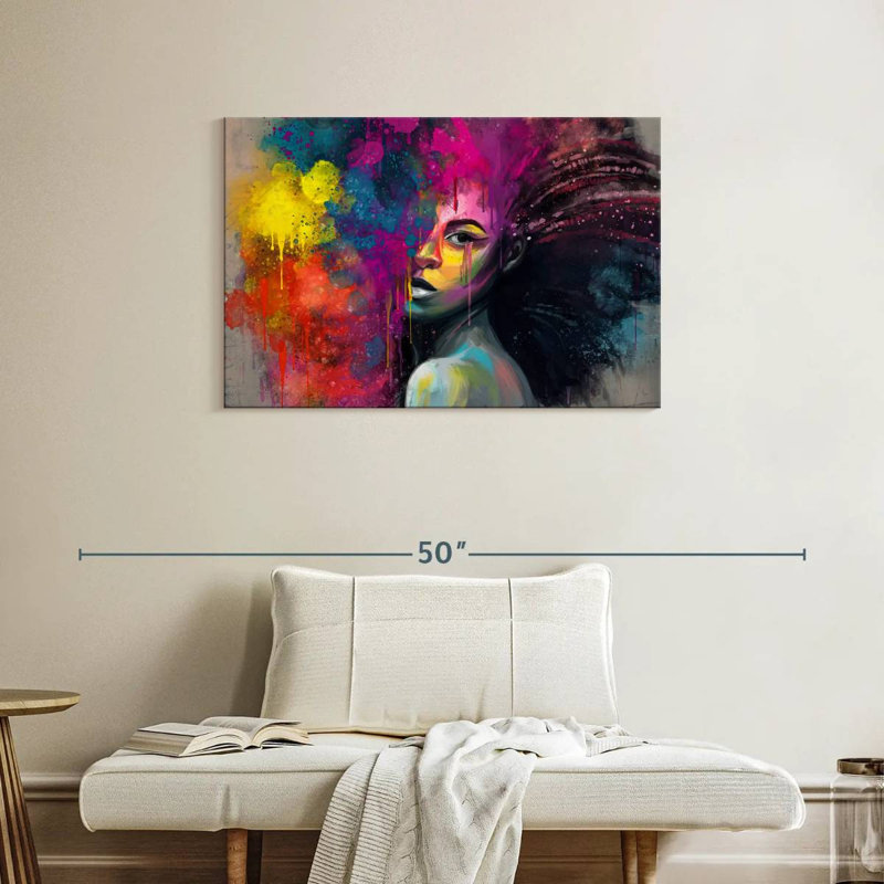 Leisha African Vibrance, H 24 po x l 36 po