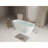 59'' Acrylic Freestanding Bathtub With Unique Diamond Pattern Design: Spacious Oval Shape,  Gloss White Finish, Chrome Overflow And Pop-Up Drain CUPC Certificate