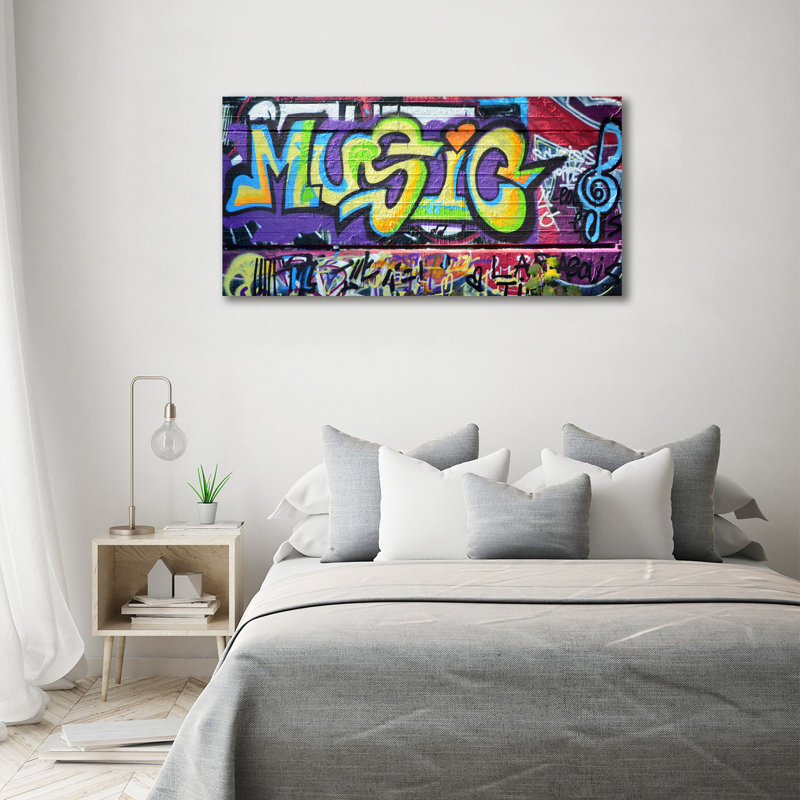 Graffiti On The Wall - Wrapped Canvas Print