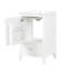 Meuble-lavabo de 20 po de couleur blanche, lavabo en céramique, porte à fermeture en douceur, support de rangement, tiroir, planche, finition peinte, style moderne, lavabo encastré encastré simple de 20 po avec forme rectangulaire,