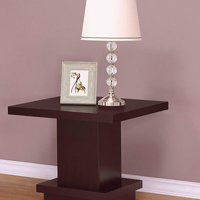 Mbala Cappuccino square base side table