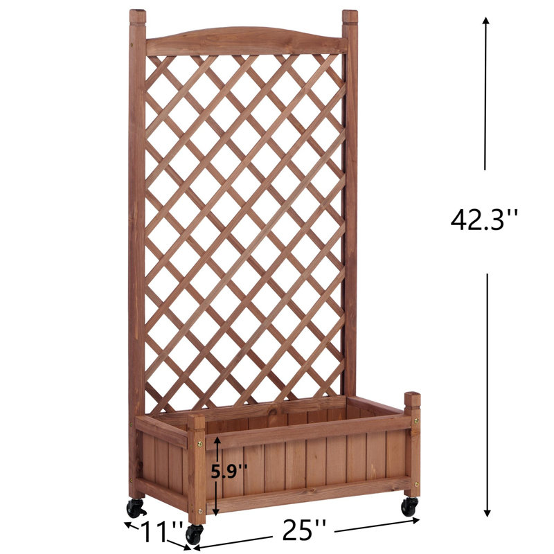 Raised Garden Bed With Trellis(2Set)