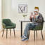 Vintage Upholstered Casual Velvet/Suede/Fauxleather Dining Chairs with Arms Set of 1/3-105502030-116788297