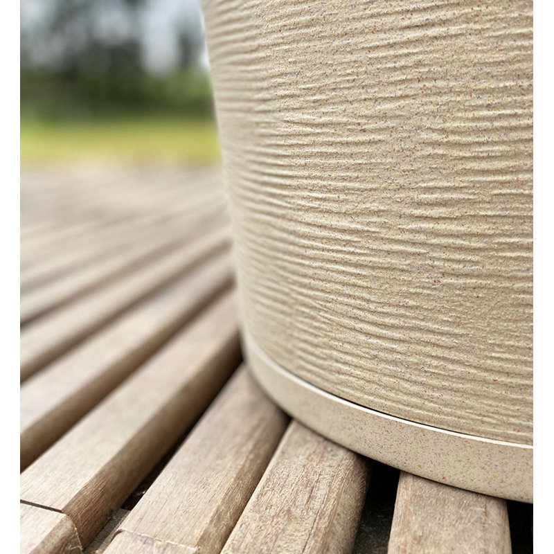Genebra Pot Planter, Beige, 31.5" H x 18.11" W x 18.11" D