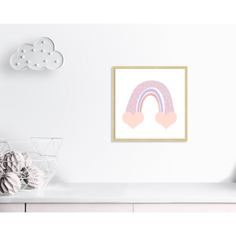 Arc-en-ciel 1, H 23,5 po x l 23,5 po x P 1,19 po, Cadre boîte champagne