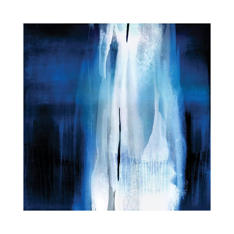 Free Fall Indigo Blue I by Christine Wright - Wrapped Canvas Painting, 30.48 cm H x 30.48 cm W