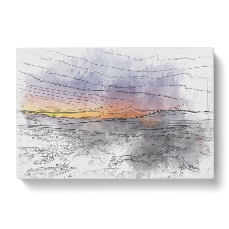 Sunrise over the Yorkshire Dales - Wrapped Canvas Painting Print, 40cm H x 60cm W x 4cm D