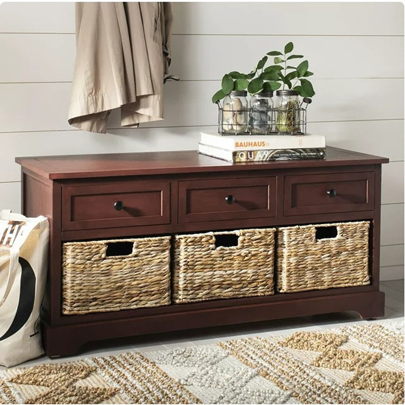 Storage Bench, Dark Cherry