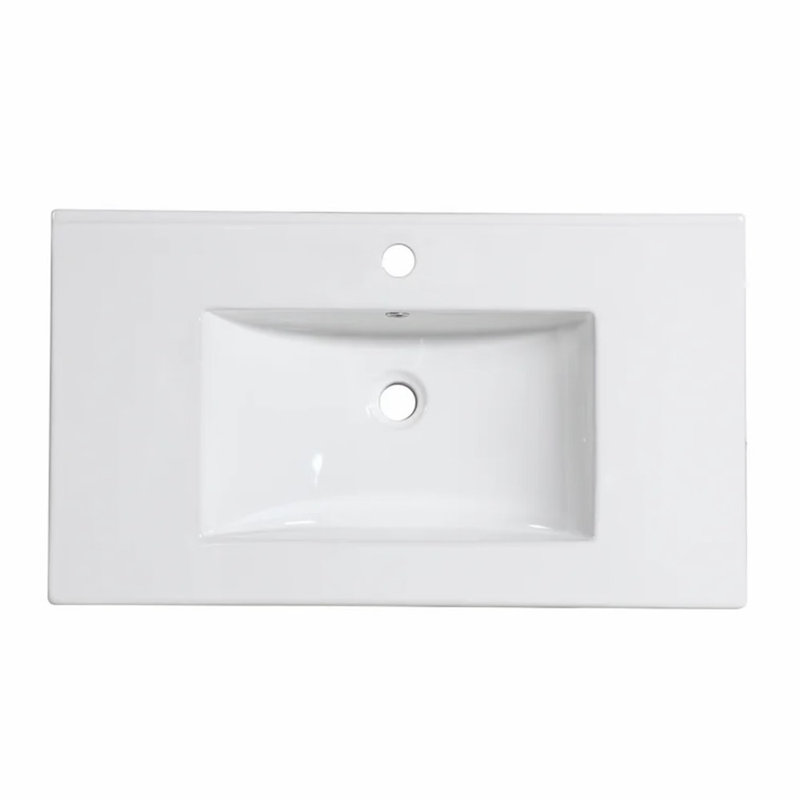 32 comptoir de meuble-lavabo avec trous de robinet, Simple