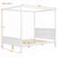 Lit plateforme à baldaquin en bois-730646906
