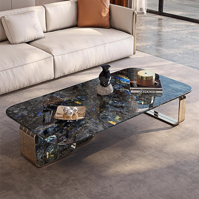 Table basse de luxe moderne en pierre micro-cristalline