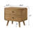 2-Drawer Nightstand Bedside Table Light Ash