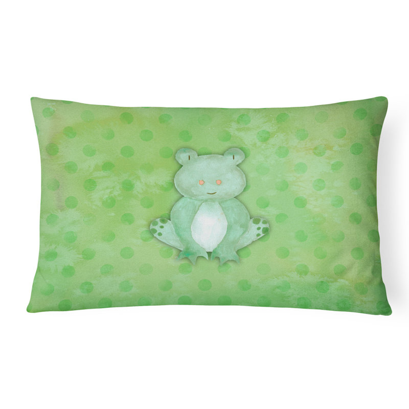 Coussin lombaire en aquarelle de grenouille
