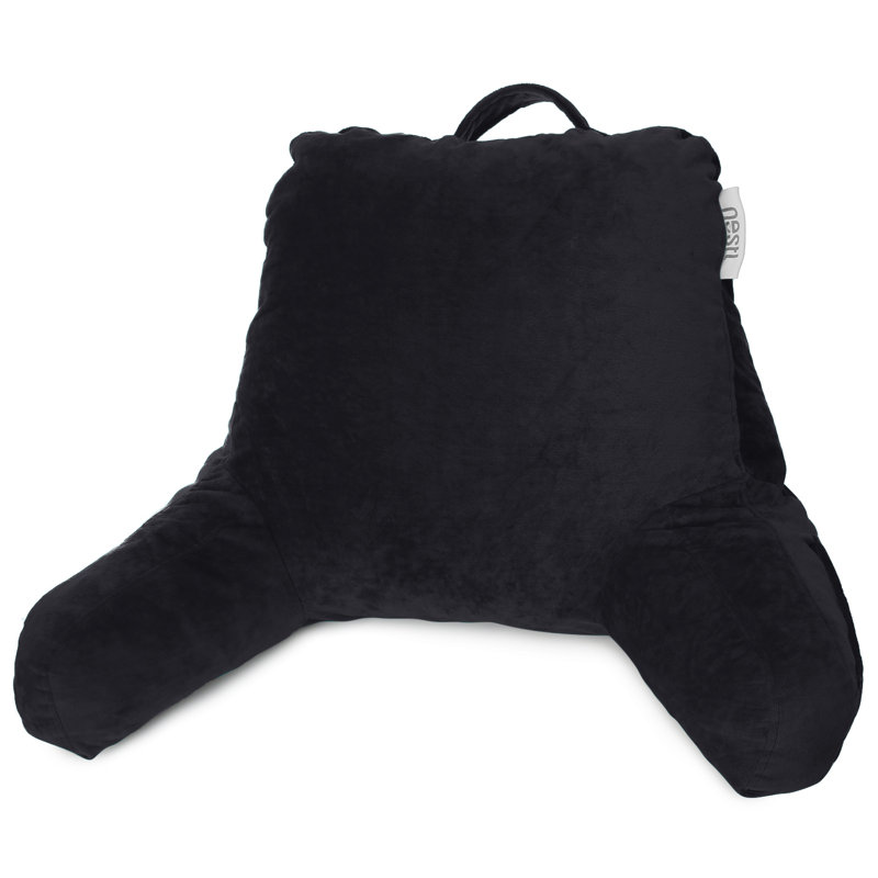 Coussin de lecture Nestl, Noir, noir, noir, noir, H 14 po x l 13 po x P 8,5 po