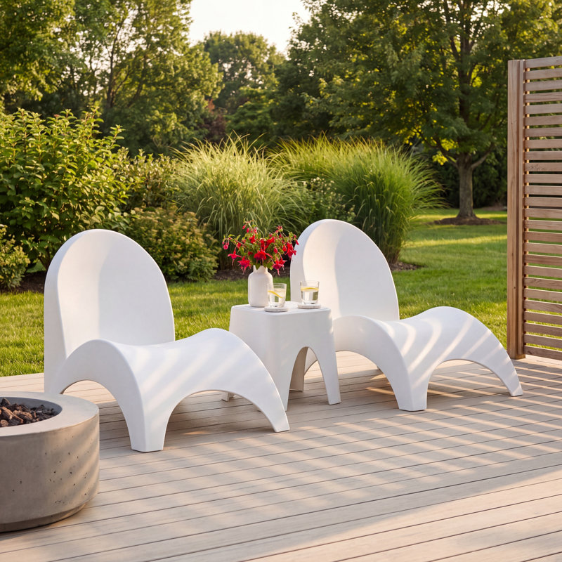 Frederick Angel Trumpet 3 Piece Seating Group, White