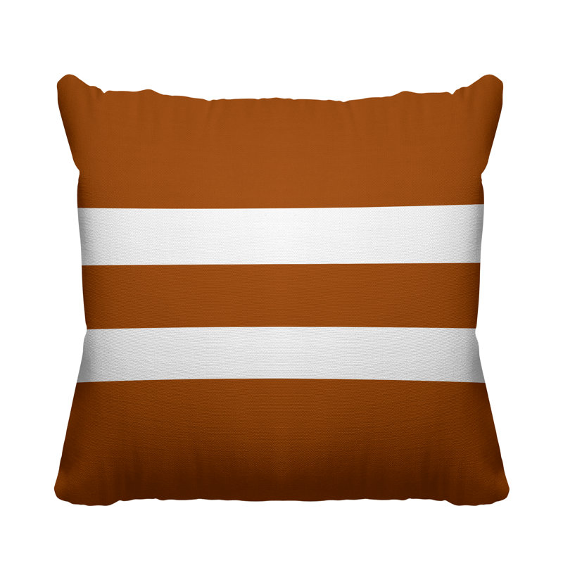 Coussin décoratif intérieur / extérieur Kyson, L 17 po x H 17 po, Orange brûlé