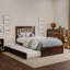 Lit plateforme en bois massif Asparas avec pied de lit et lit gigogne-631275357-631275356