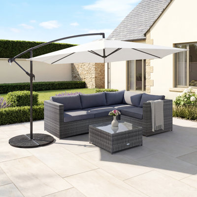  5 Seater Rattan Corner Sofa Set