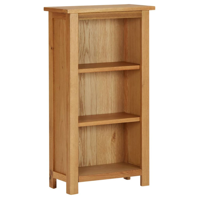 Bibliothèque en bois de chêne massif, Brun, (3 tablettes) H 32 po x l 18 po x P 9 po
