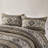 -piece Stripe Herringbone Bedding Sets, Polyester Comforter With Throw Pillows, Modern Brown Full/queen