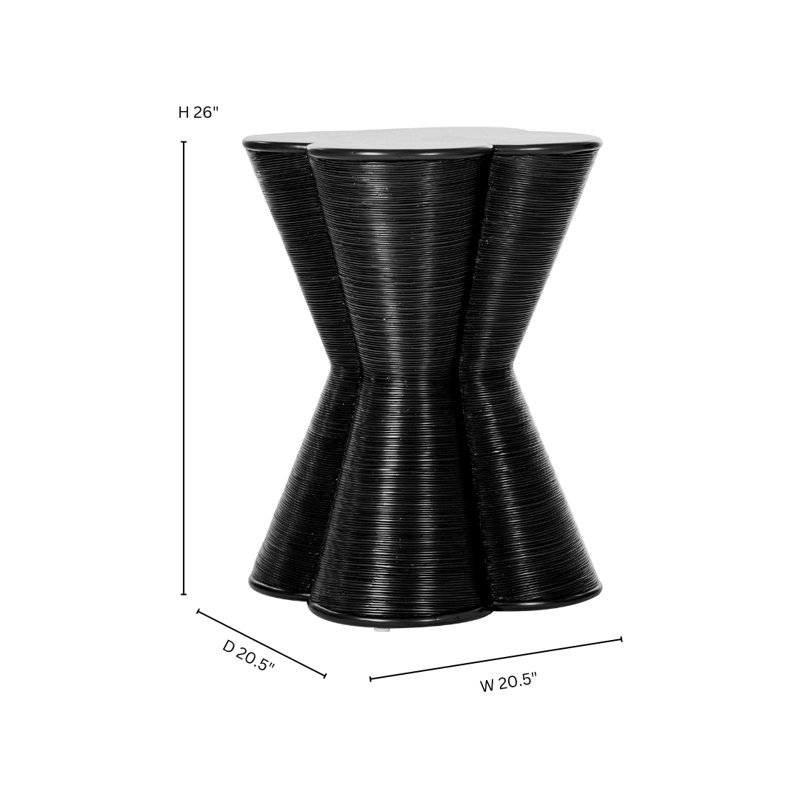 Block End Table, Black