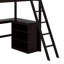 Lit mezzanine simple avec tablettes et bureau-305642810