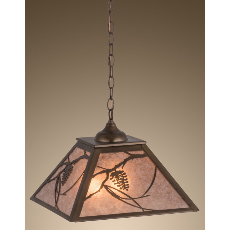 Rustic Lodge 2 - Light Pendant, Antique Copper, Silver
