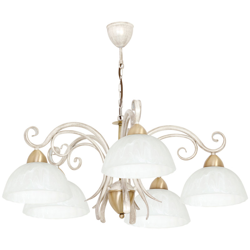 Charlette 5 - Light Candle Style Chandelier, White