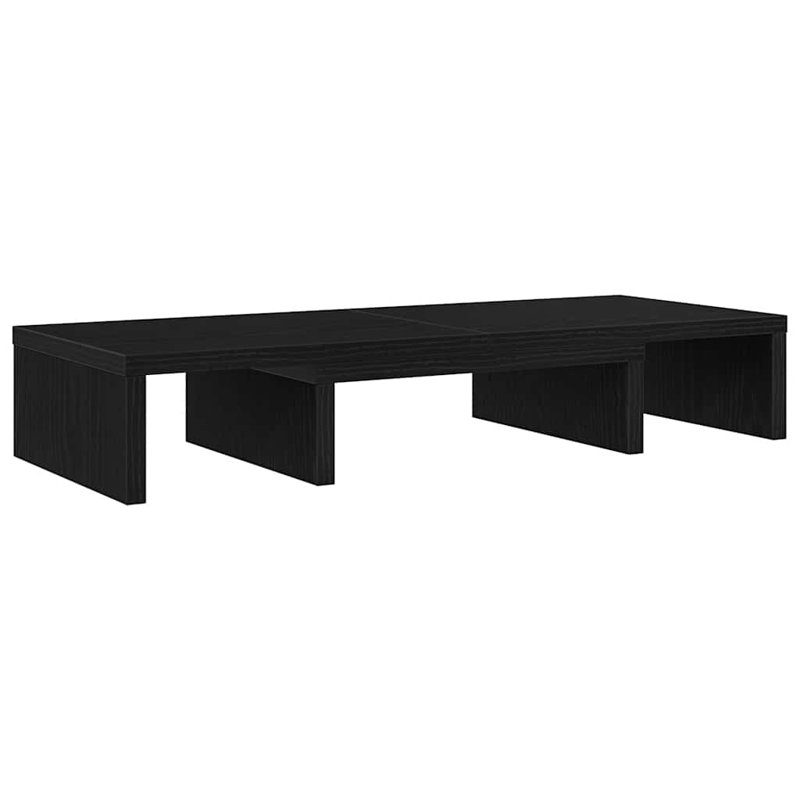 Bata Manufactured Wood Monitor Stand, 10.5cm H x 60cm W x 24cm D, Black Oak