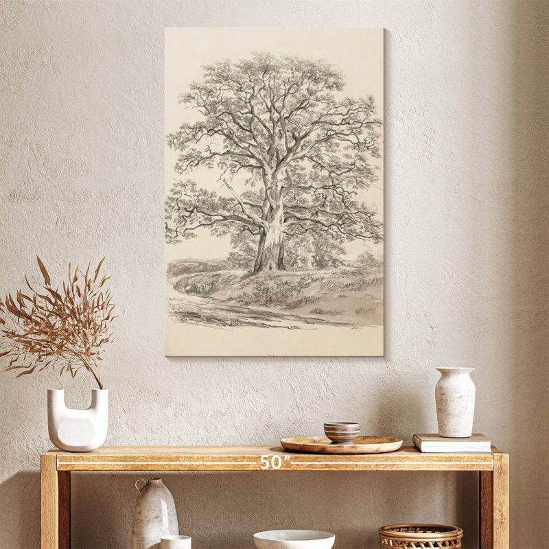 A Great Oak Tree, 39" H x 26" W