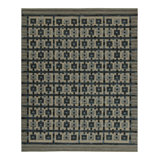 Scandinavian Hand Knotted Wool Geometric Area Rug