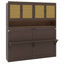Lit escamotable compact avec unité de rangement, structure pliable avec éclairage et connecteurs USB-781473991
