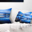 Coussin Blue Lake Sunset with Pier
