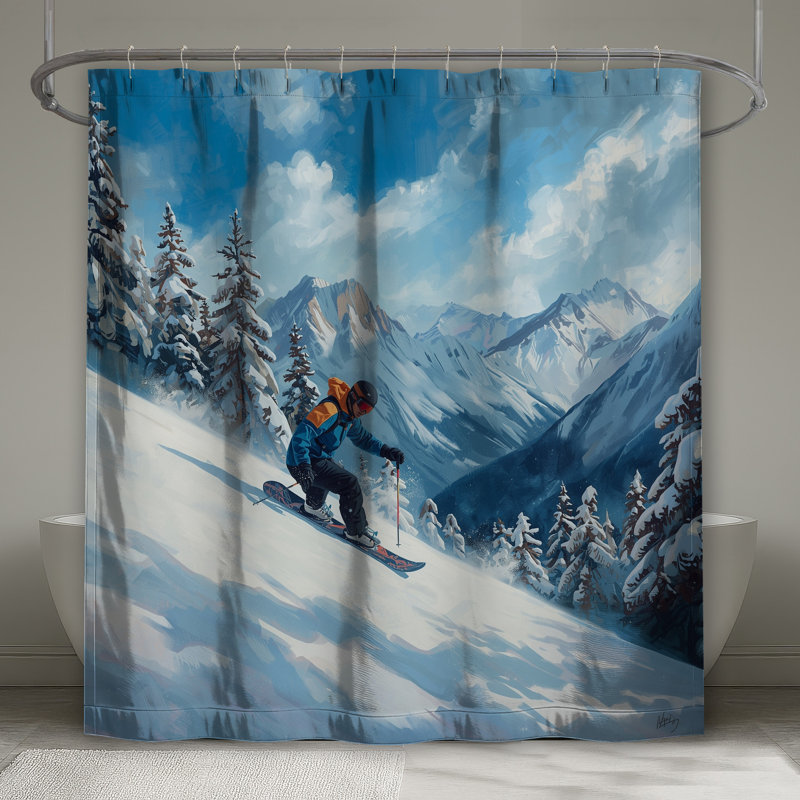 Rideaux de douche Snowy Mountain, L 70 po x H 84 po