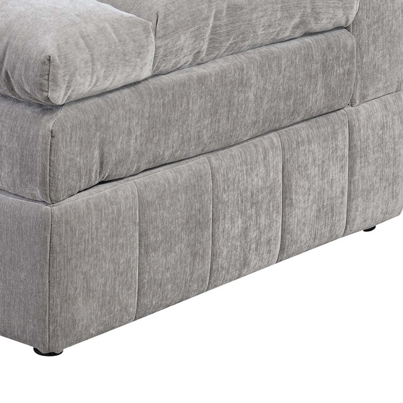 Fauteuil l 32,75 po Seeram, Tissu gris pâle